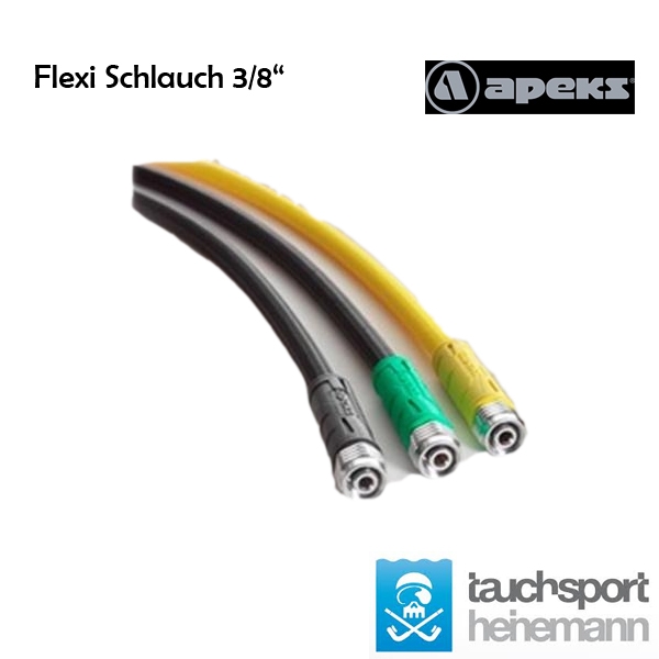 Apeks Flexi Schlauch 3/8 Zoll gelb 90cm