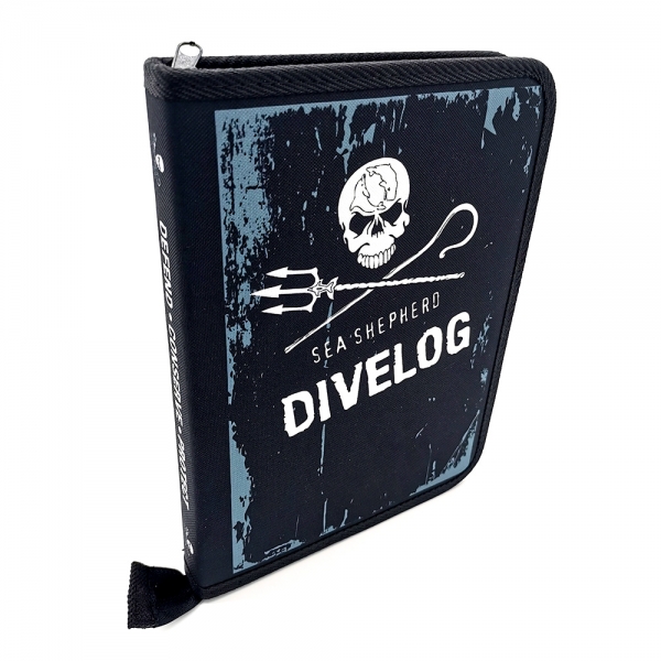 Dive Proof Tagebuch A5 Wasserdichtes Logbuch zum Tauchen mit großem blauem Haifisch einzelne Seiten 