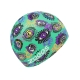 Zoggs - Silicone Printed Cap - Badekappe - Farbe: Grün/Augen