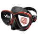 Seac - Serrena - Antifog-Tauchmaske - Farbe: Schwarz/Rot