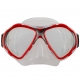 Scubaforce Tauchmaske Vision II - Farbe Transparent / Rot