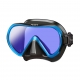 Tusa Tauchmaske INO PRO - Schwarz - Fishtail Blue Amber