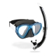 Cressi - Fiji & Gamma - Schnorchel-Set - Farbe: Schwarz/Blau