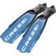 Cressi - Apnoe Flosse Gara modular sprint - Farbe: Blue Metal - Größe: 36/37
