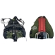 Toddy Style - Sidemount-System TS C – Blase: Green - Plate: Alu-Red