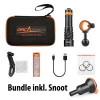 OrcaTorch - Bundle D710V MK2 Videolicht inklusive. Snoot