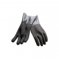 Polaris Latex Handschuhe passend für Ringsysteme - rauhe Oberfläche - schwarz