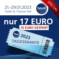 Eintrittskarte für die Boot 2023 in Düsseldorf