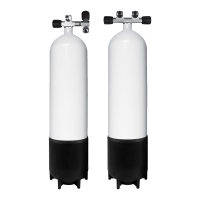 12 Liter lang Stahlflasche, 230 Bar, Dopple Ventil inkl. Standfuss