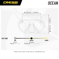 Cressi - Ocean - Tauchmaske - Farbe: Schwarz/Blau