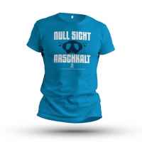 T-Shirt NULL SICHT - ARSCHKALT - blau