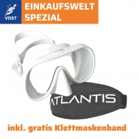 Atlantis Single Glas Maske + gratis Maskenband